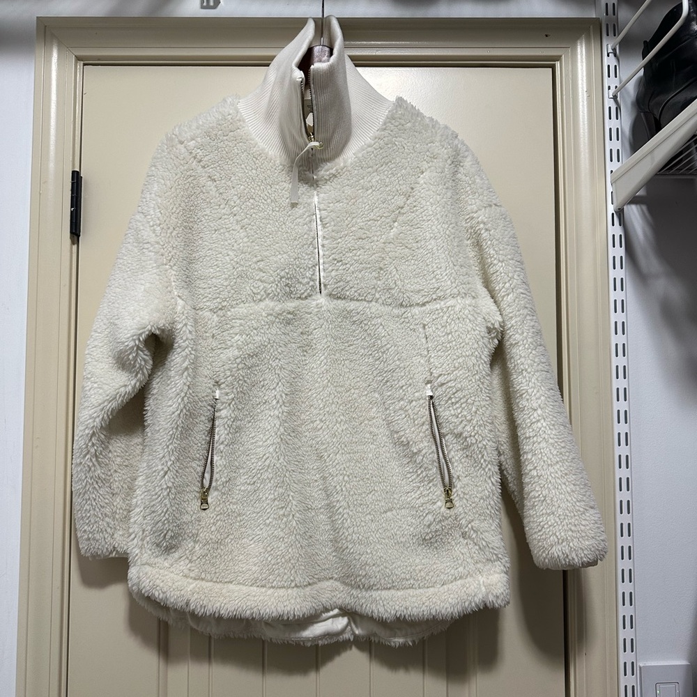 Varley Cream Fleece Pullover